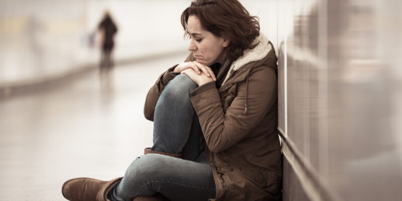 Young,Adult,Felling,Shame,Depressed,And,Hopeless,Sitting,Alone,On